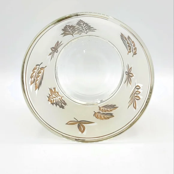 Libbey Starlight Golden Foliage Ice Bucket Metal Carrier Mid-Century Modern Vtg - Picture 14 of 16